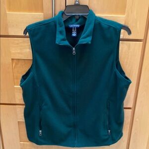 Lands' End evergreen Fleece Vest
